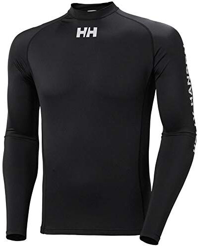 Helly Hansen Waterwear Rashguard, Maglietta a Maniche Lunghe, Neoprene Uomo, L, Nero (Black)