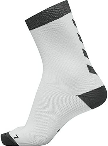 Hummel Unisex Vare indendørs Sportssokker 2 calzini, bianco/asfalto, 46 EU