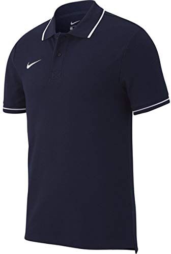 Nike Team Club19 Ss, Maglietta Polo A Maniche Corte Uomo, Blu (Obsidian/White), S