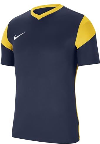 Nike Park Derby III, Maglietta a Manica Corta Uomo, Blu (Midnight Navy/Tour Giallo/Bianco), S