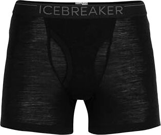 Icebreaker Boxers Uomo - Intimo 100% Lana Merino - 175 Tessuto Ultra Leggero - Nero/Monsone, XL