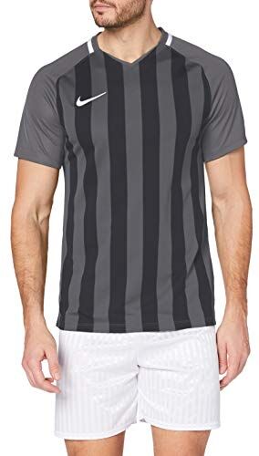 Nike Striped Division III Short Sleeve Jersey, Maglia Maniche Corte Uomo, Anthracite/Black/White/(White), S