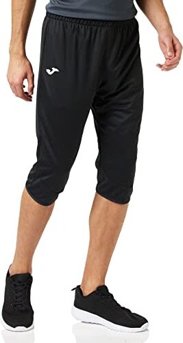 Joma Pantalon Pirata Vela Negro, Sportivi Unisex-Adulto, XXL