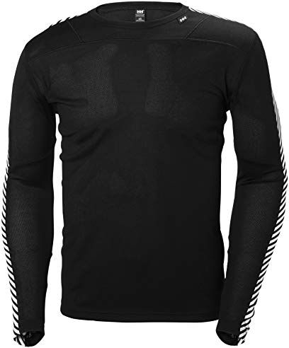 Helly Hansen HH Lifa Crew, Maglietta a Maniche Lunghe Uomo, L, Nero (Black)