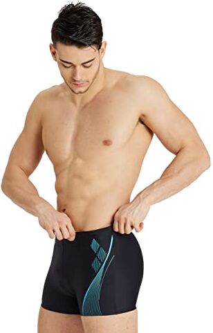 Arena Men's Swim Short Graphic, Pantaloncino Uomo, Black-MARTINICA, 46