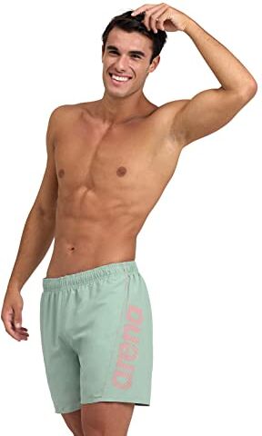 Arena Fundamentals Logo Boxer R Costume Uomo Mare e Piscina, Costume da Bagno in Morbido Tessuto Riciclato ad Asciugatura Rapida, Boxer Mare con Slip Interno in Mesh