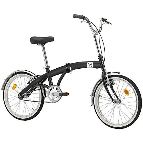 B4C 1453349 Bicicletta Pieghevole Car Bike, Hi-Tension, 58cm x 89cm x 31cm, Nero Opaco