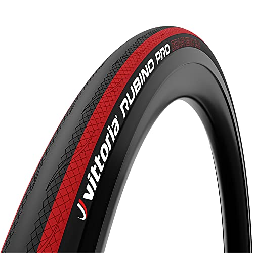 Vittoria Rubino Pro, Bike Tires Unisex Adulto, Black Red, 700 x 25c