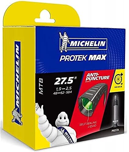 Michelin Protek B4, Camera d'Aria per Bicicletta Unisex-Adulto, Nero, 27.5X1.90-2.50