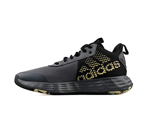 Adidas Ownthegame Shoes, Scarpe da Basket Uomo, Grey Five Matte Gold Core Black, 42 EU