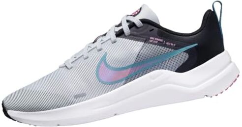 Nike Downshifter 12, Sneaker Donna, Grigio (Photon Dust Pink Spell Lt Smoke Grey), 35.5 EU