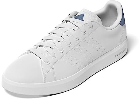 Adidas Advantage Premium Leather Shoes, Sneakers Uomo, Ftwr White Ftwr White Crew Blue, 47 1/3 EU