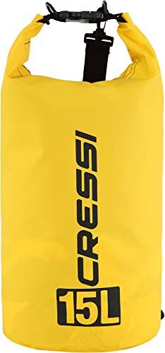 Cressi Dry Bag, Sacca/Zaino Impermeabile per attività Sportive Unisex Adulto, Giallo, 15 LT