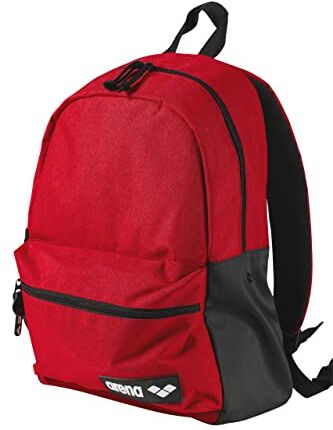 Arena - Zaino per adulti Sport Scuola 30L, Team, Unisex - Adulto, Zaino, 002481, Team rosso melange, Taglia unica