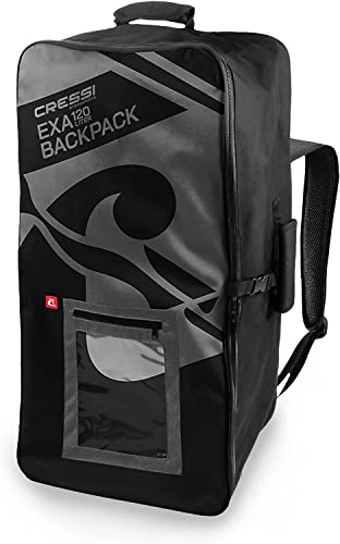 Cressi Exa Backpack, Zaino Trasporto atrezzatura Unisex Adulto, Nero, 120 L