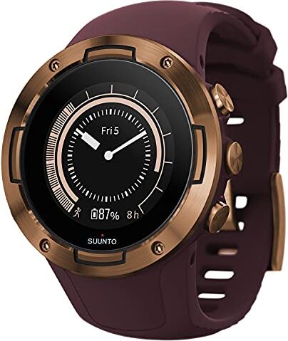 Suunto 5, 5 Orologio Sportivo Leggero e Compatto con GPS, Resoconto attività e Recupero Ore su 24, 7 Giorni su 7, Cardiofrequenzimetro da Polso Unisex Adulto, Burgundy Copper, Taglia Unica