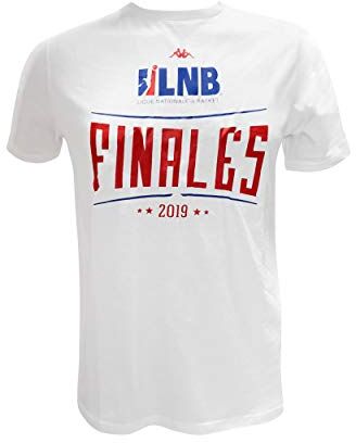 Ligue Nationale de Basket, Maglietta Ufficiale Finales Lnb 2019, Tifoso per Bambino, Bambini, T-Shirt_FINALES_LNB_19, Bianco, FR : XXS (Taille Fabricant : 10 Ans)