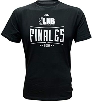 Ligue Nationale de Basket - Maglietta Ufficiale Finales Lnb 2019, da Bambino, Unisex - Bambini, T-Shirt_FINALES_LNB_19, Nero, FR : XXS (Taille Fabricant : 10 Ans)