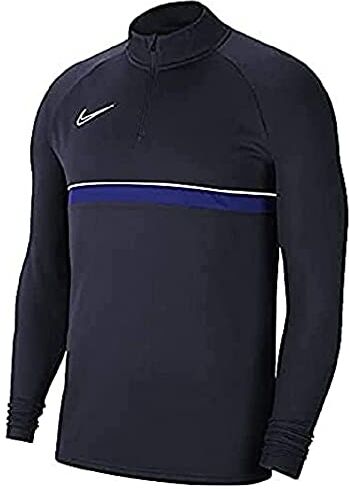 Nike Felpa da Ragazzo Acd21 Dril Top, Bambino, Maglia di Tuta, CW6112-453, Ossidiana/Bianco/Blu/Bianco, L