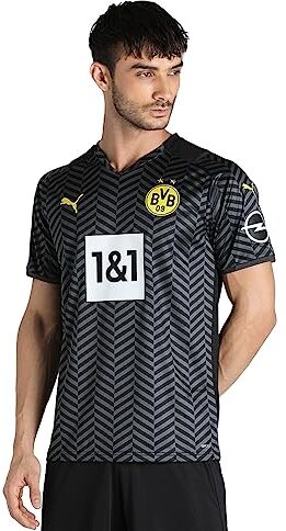 Puma Borussia Dortmund Stagione 2021/22 Attrezzatura da Gioco, Game-Kit Away, Uomo, Nera Asfalto, L