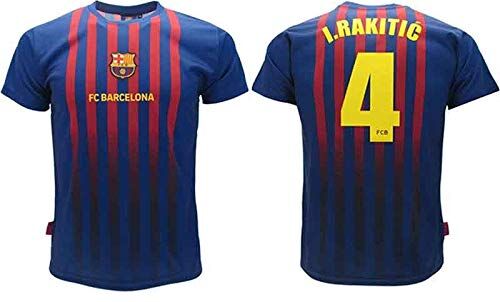 Prodotto Ufficiale FC Barcelona Maglia Ufficiale Rakitic Barcelona Home 2018 2019 in Blister Maglia Barcellona Bimbo Bambino Adulto 4 (8 Anni)