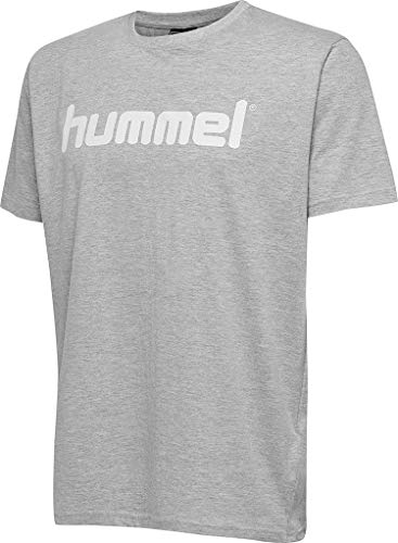 Hummel HMLGO Kids Cotton Logo T-Shirt S/S Color: Grey Melange_Talla: 176