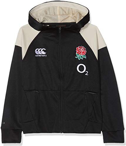 Canterbury Official England 18/19 Vaposhield Water Repellent Full Zip, con Cappuccio Bambino, Antracite, 14