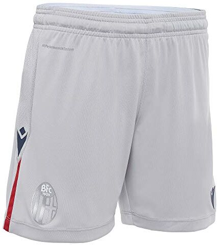 Macron Bfc M20 Gara Jr, Short Away Bologna FC da Bambino 2020/21 Bimbo, Grigio, JXL