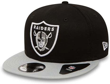 New Era Las Vegas Raiders NFL Cotton Block Nero Grigio Berretto 9Fifty Regolabile con Snapback