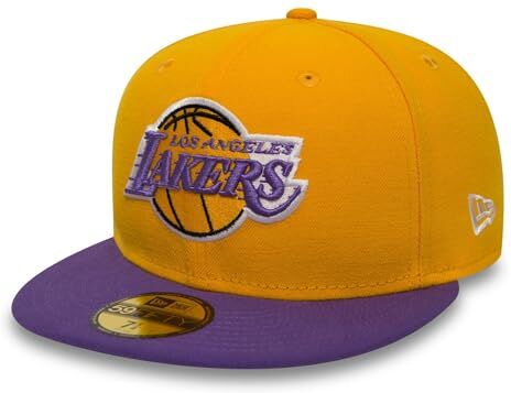 New Era NBA League Basic 59Fifty Los Angeles Lakers Snapback cap, Uomo, Yellow Purple, 8 (63.5 cm)