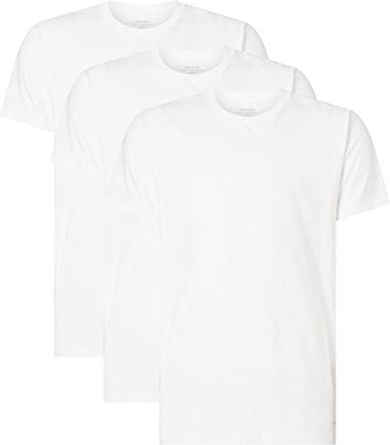 Calvin Klein T-shirt Maniche Corte Uomo Confezione da 3 Scollo Rotondo, Bianco (White), XL