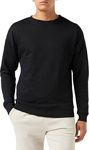 Urban Classics Felpa Uomo Oversize a Maniche Lunghe, Maglione per l´inverno, Polsini e Vita Elastici, Colore nero, Taglia XXL