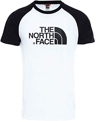 The North Face T-Shirt Raglan Easy, Uomo, Bianco/TNF Wht/TNF Blk, S