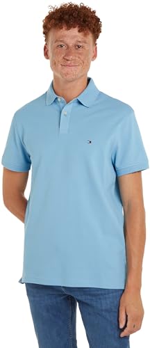 Tommy Hilfiger 1985 Regular Polo MW0MW17770 Maniche Corte, Blu (Sleepy Blue), M Uomo