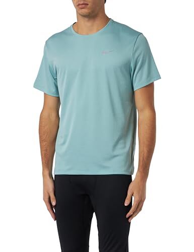 Nike M NK DF UV Miler SS, T-Shirt Uomo, Mineral/Jade Ice/Htr/Reflective SIL