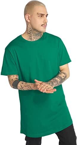 Urban Classics Maglietta Uomo a Maniche Corte, Long Tee Look Rilassato, T-Shirt in Cotone con Scollo Rotondo, Diversi Colori Disponibili, Taglie: XS–5XL