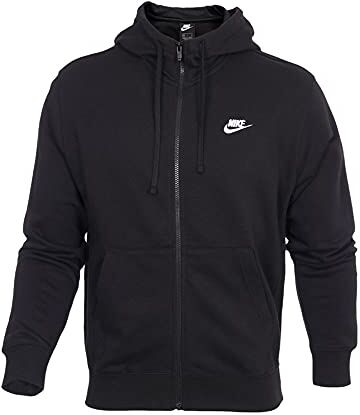 Nike M NSW Club, Felpa Uomo, Black White, S