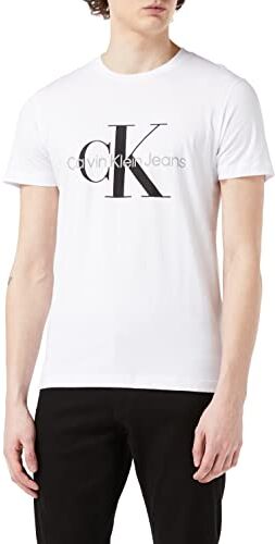 Calvin Klein Jeans Core Monologo Slim Tee J30J320935, Magliette a maniche corte Uomo, Bianco (Bright White), XXL