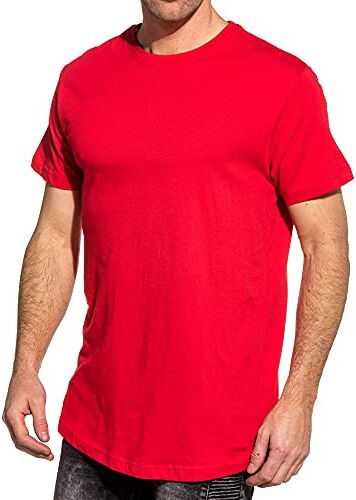 Urban Classics Maglietta Uomo a Maniche Corte, Long Tee Look Rilassato, T-Shirt in Cotone con Scollo Rotondo, Diversi Colori Disponibili, Taglie: XS–5XL