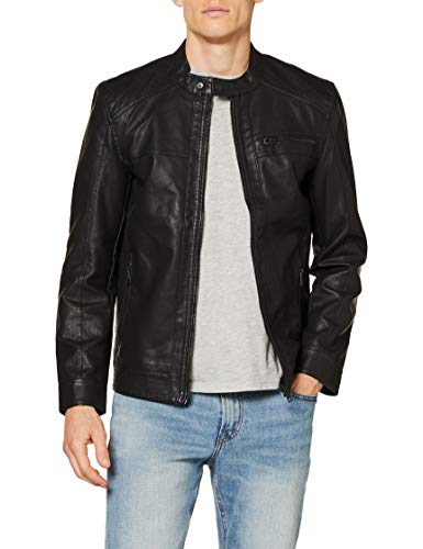 Only & Sons Faux Leather Jacket Leather Look Jacket Black s Black 1 S