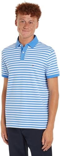 Tommy Hilfiger 1985 Regular Polo MW0MW17770 Maniche Corte, Blu (Blue Spell/White), L Uomo