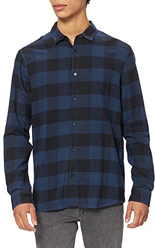 Only & SONS Onsgudmund LS Checked Shirt Noos Camicia, Multicolore (Dress Blues), Medium Uomo