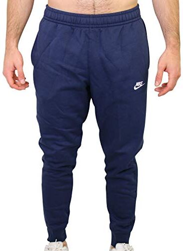 Nike Sportswear Club Fleece, Pantaloni Jogger Uomo, Blu Midnight Navy/White, S