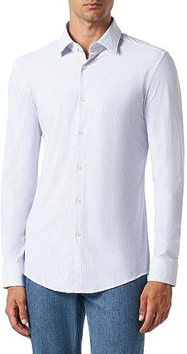 HUGO Kenno, Camicia Uomo, Open White199, 41