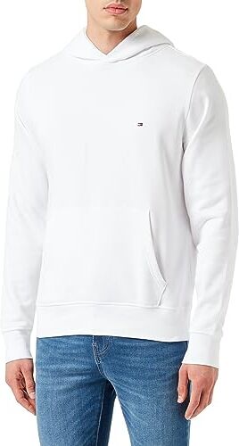 Tommy Hilfiger Flag Logo Hoody MW0MW34266 Maglie Pesanti, Bianco (White), S Uomo