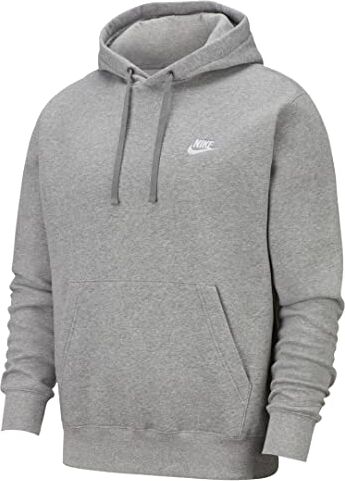 Nike M Nsw Club Po Bb, Felpa con Cappuccio Uomo, Grigio_Nero, M