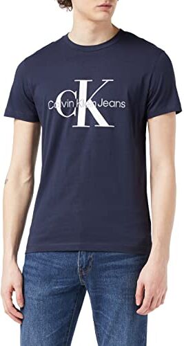 Calvin Klein Jeans Core Monologo Slim Tee J30J320935, Magliette a maniche corte Uomo, Blu (Night Sky), XXL