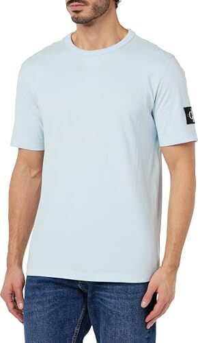 Calvin Klein Jeans Badge Regular Tee J30J323484 Top in Maglia a Maniche Corte, Blu (Keepsake Blue), XS Uomo