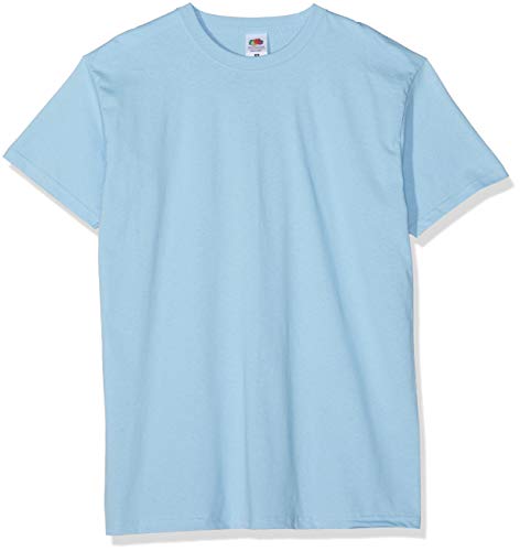 Fruit of the Loom Valueweight 5 Pack T-Shirt, Blu (Sky Blue Yt), Small (Pacco da 5) Uomo