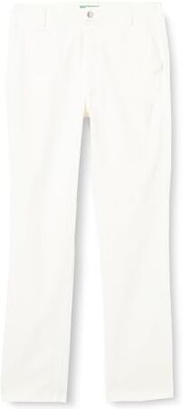 United Colors Of Benetton Pantalone 4GD7DF061, Bianco Latte 674, 44 Donna